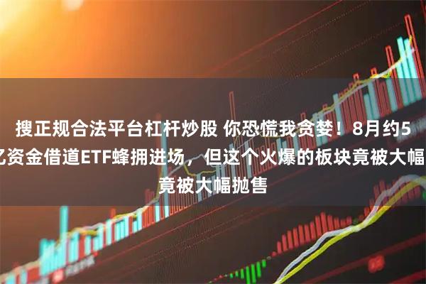 搜正规合法平台杠杆炒股 你恐慌我贪婪！8月约500亿资金借道ETF蜂拥进场，但这个火爆的板块竟被大幅抛售