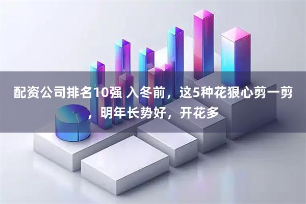 配资公司排名10强 入冬前，这5种花狠心剪一剪，明年长势好，开花多