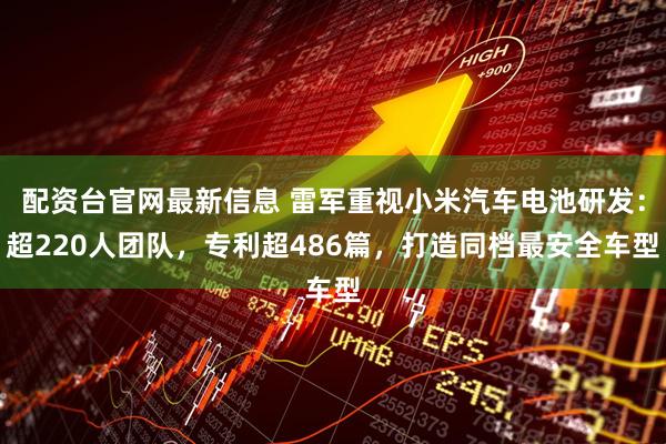 配资台官网最新信息 雷军重视小米汽车电池研发：超220人团队，专利超486篇，打造同档最安全车型